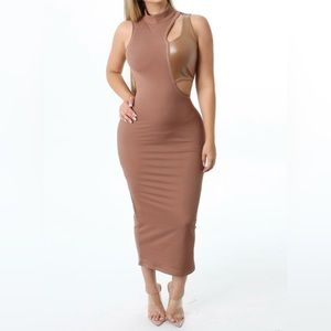 Sleeveless Long Bodycon Dress